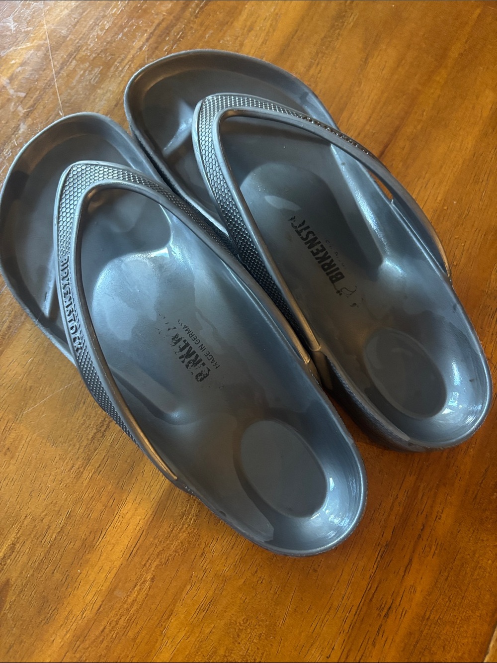 Birkenstock Gray EVA Flip Sandals - Contoured Thong Style